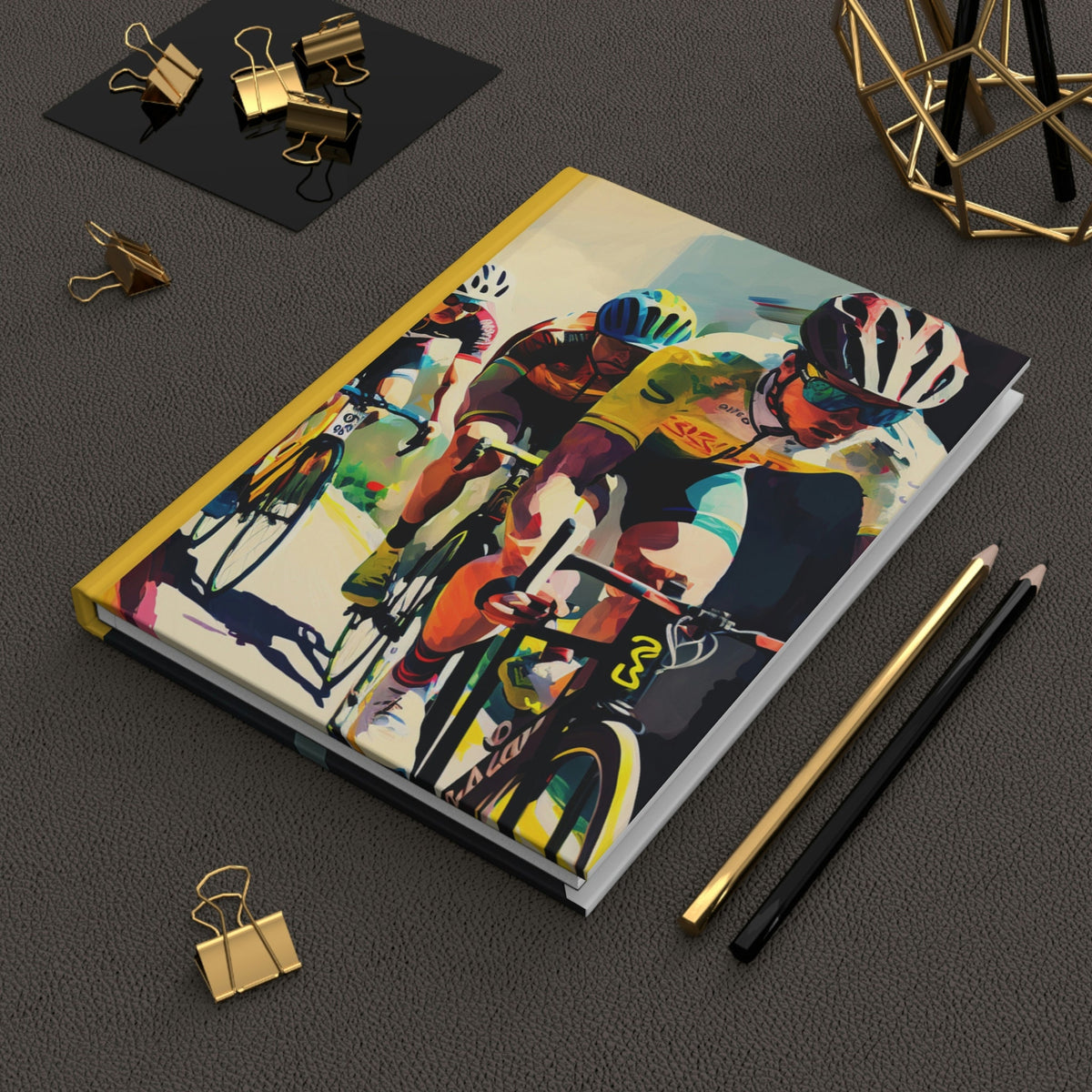 Road Cyclists   - 150 page (75 sheets) Lined Hardback Journal | Racing Bicycles