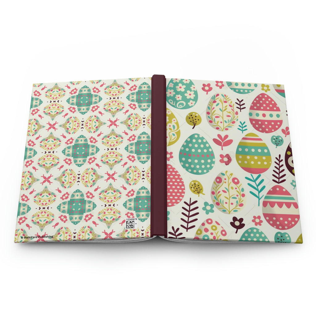 Aesthetic Easter Egg Design   - 150 page (75 sheets) Lined Hardback Journal | Easter Egg Lined Journal fpr Easter Gifts