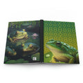 Magical Frog Pond - 150 page (75 sheets) Lined Hardback Journal | Enchanted Frog Pond | Green Frog Lined Journal