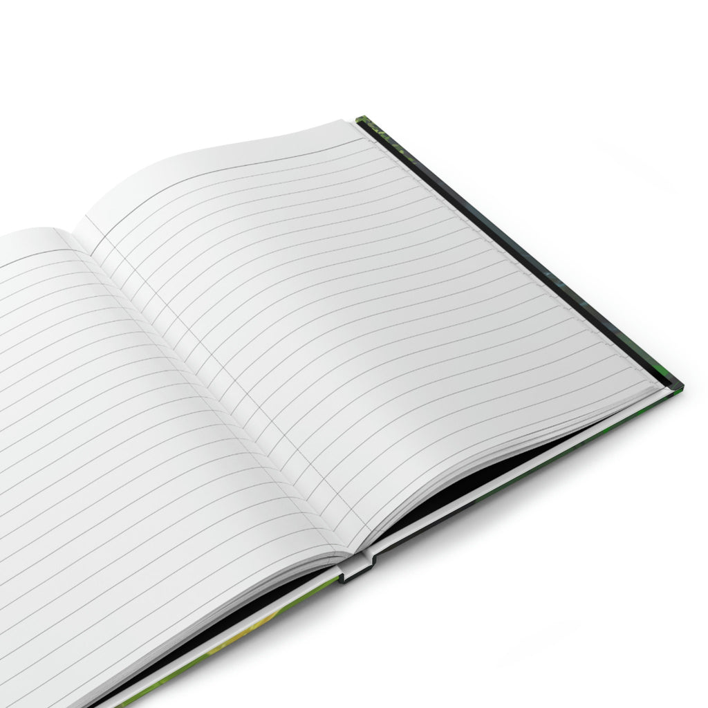 Magical Frog Pond - 150 page (75 sheets) Lined Hardback Journal | Enchanted Frog Pond | Green Frog Lined Journal