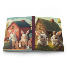 Load image into Gallery viewer, Rabbit Friends - 150 page (75 sheets) Lined Hardback Journal | Fun Lined Cat Journal
