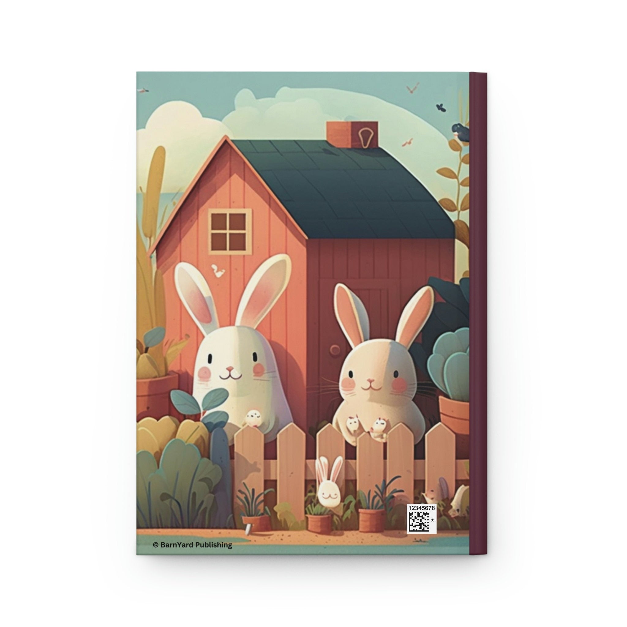 Rabbit Friends - 150 page (75 sheets) Lined Hardback Journal | Fun Lined Cat Journal