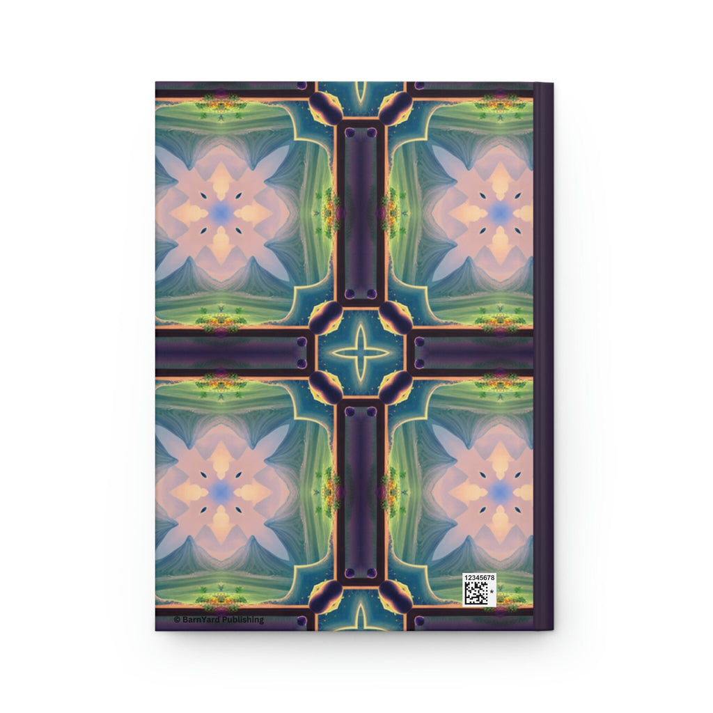 Crystal Dreams Geometric Designs - 150 page (75 sheets) Lined Hardback Journal |Snowflake Crystal Rainbow