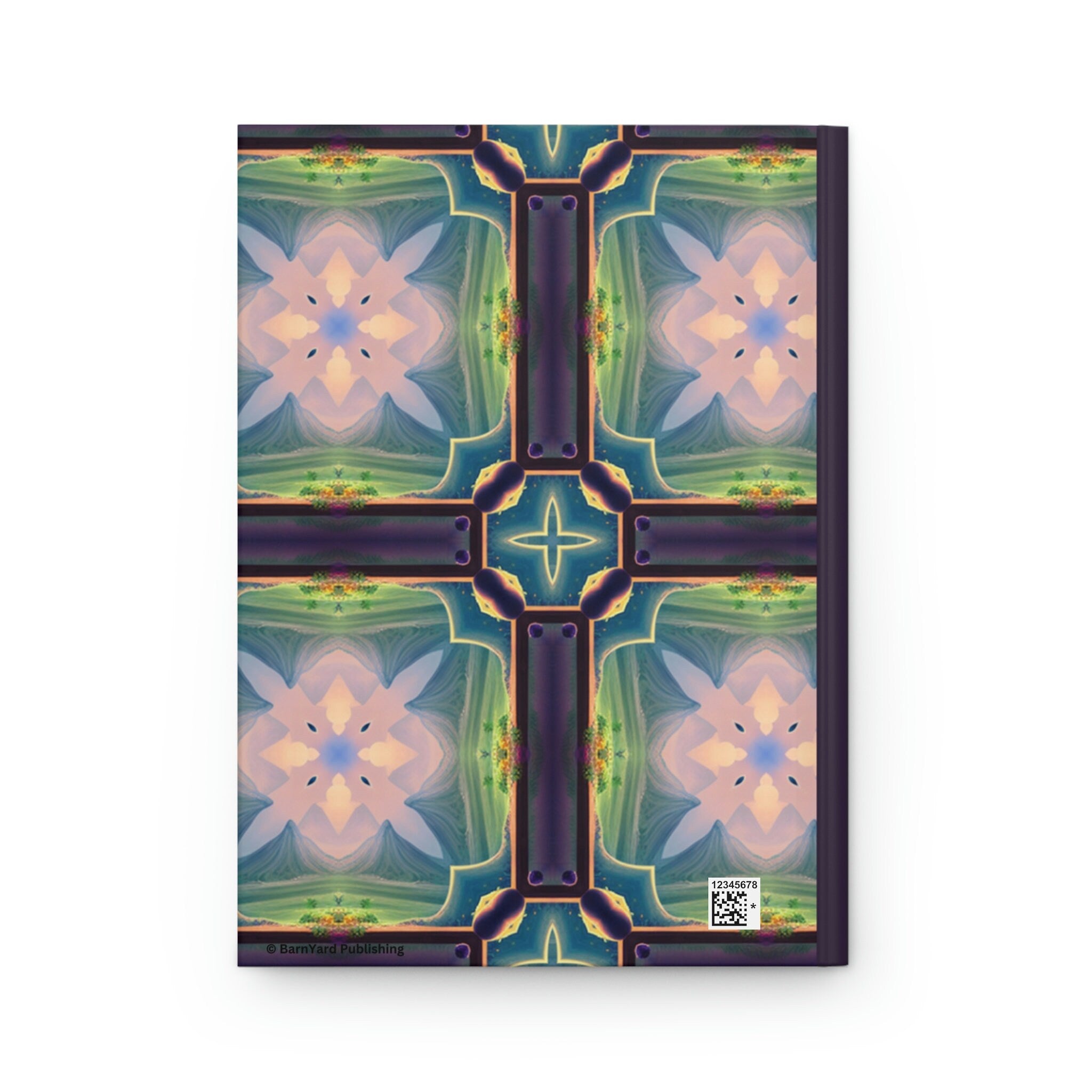 Crystal Dreams Geometric Designs - 150 page (75 sheets) Lined Hardback Journal |Snowflake Crystal Rainbow
