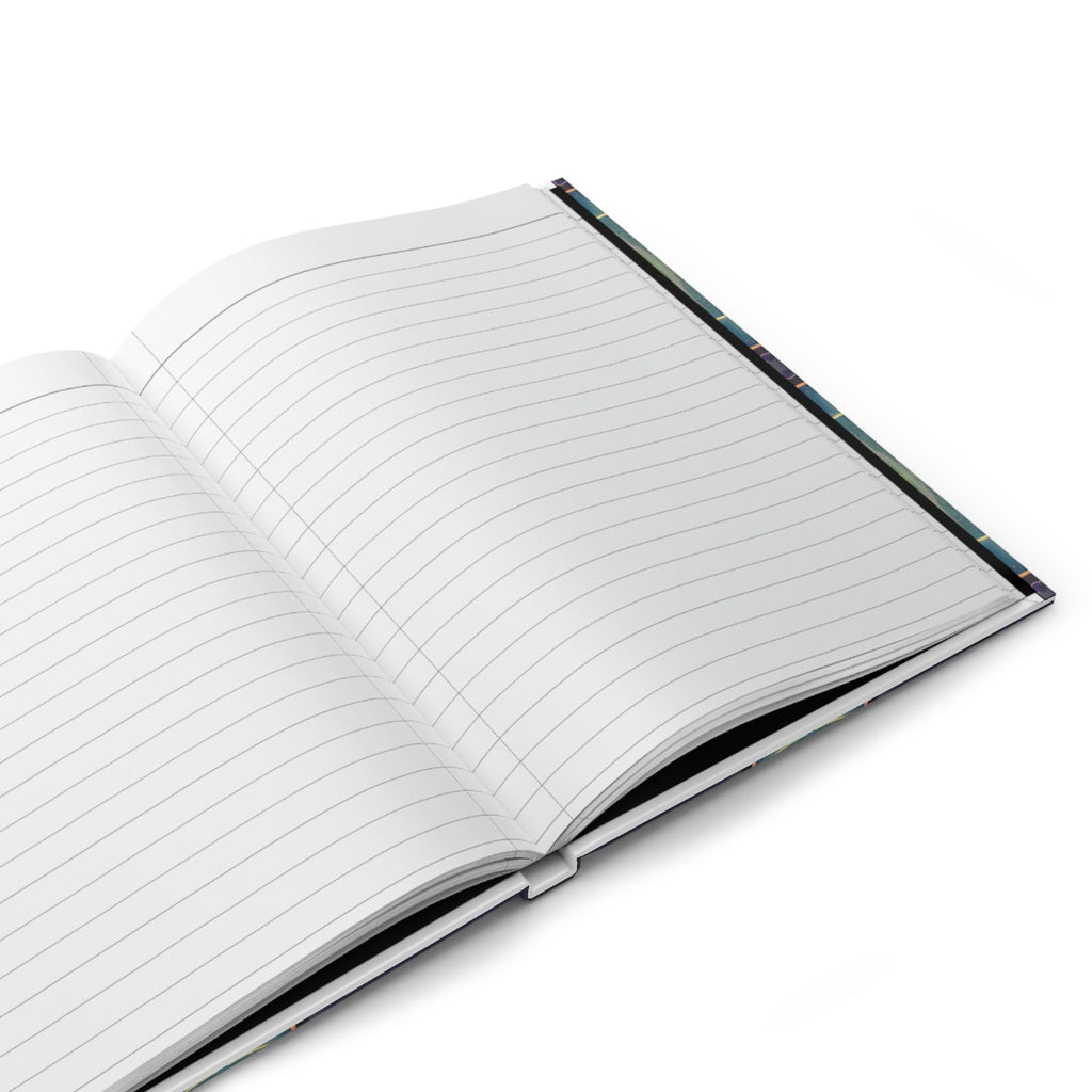 Crystal Dreams Geometric Designs - 150 page (75 sheets) Lined Hardback Journal |Snowflake Crystal Rainbow