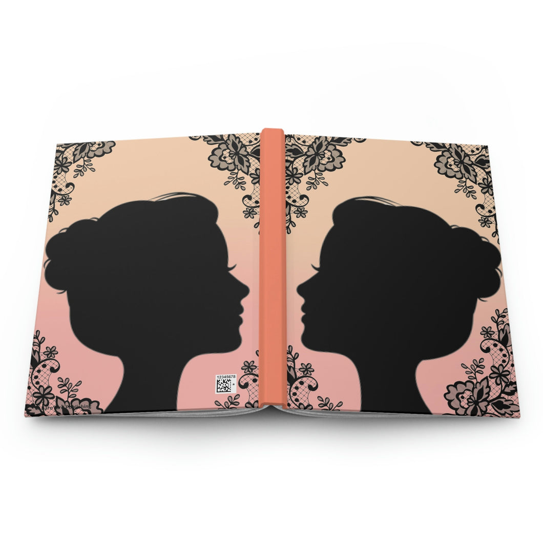 Southern Belle - 150 page (75 sheets) Lined Hardback Journal | Beautiful Woman Southern Belle Portrait