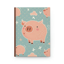 Load image into Gallery viewer, Little Pigs  - 150 page (75 sheets) Lined Hardback Journal | Cute Playful Little Pigs
