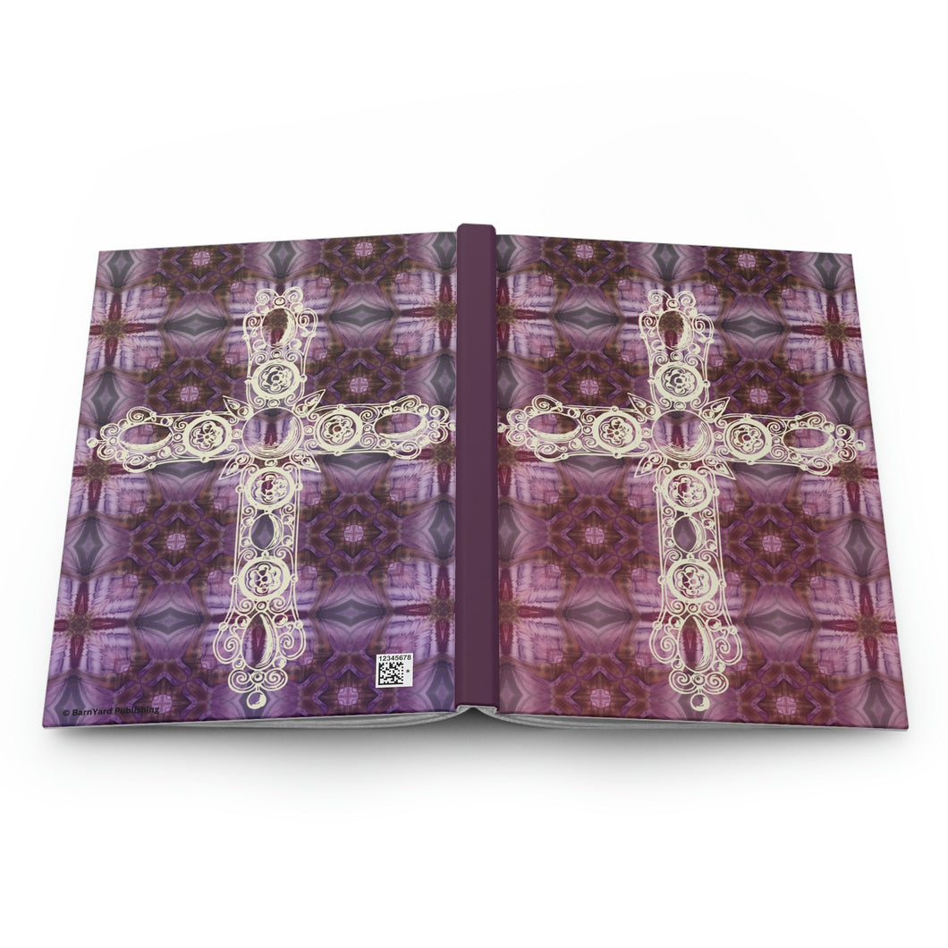 Christian Cross Mosaic Tiles - 150 page (75 sheets) Lined Hardback Journal |