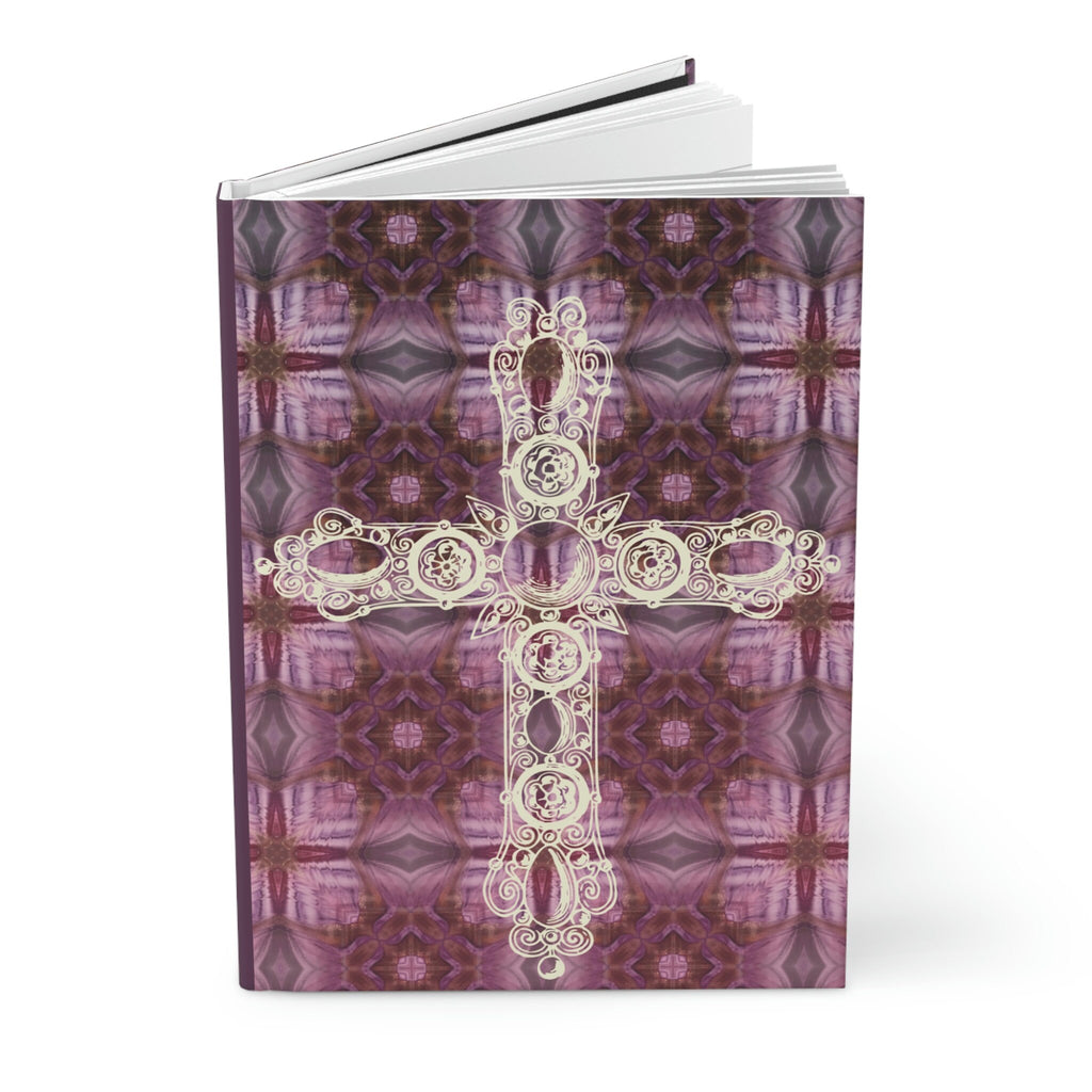 Christian Cross Mosaic Tiles - 150 page (75 sheets) Lined Hardback Journal |