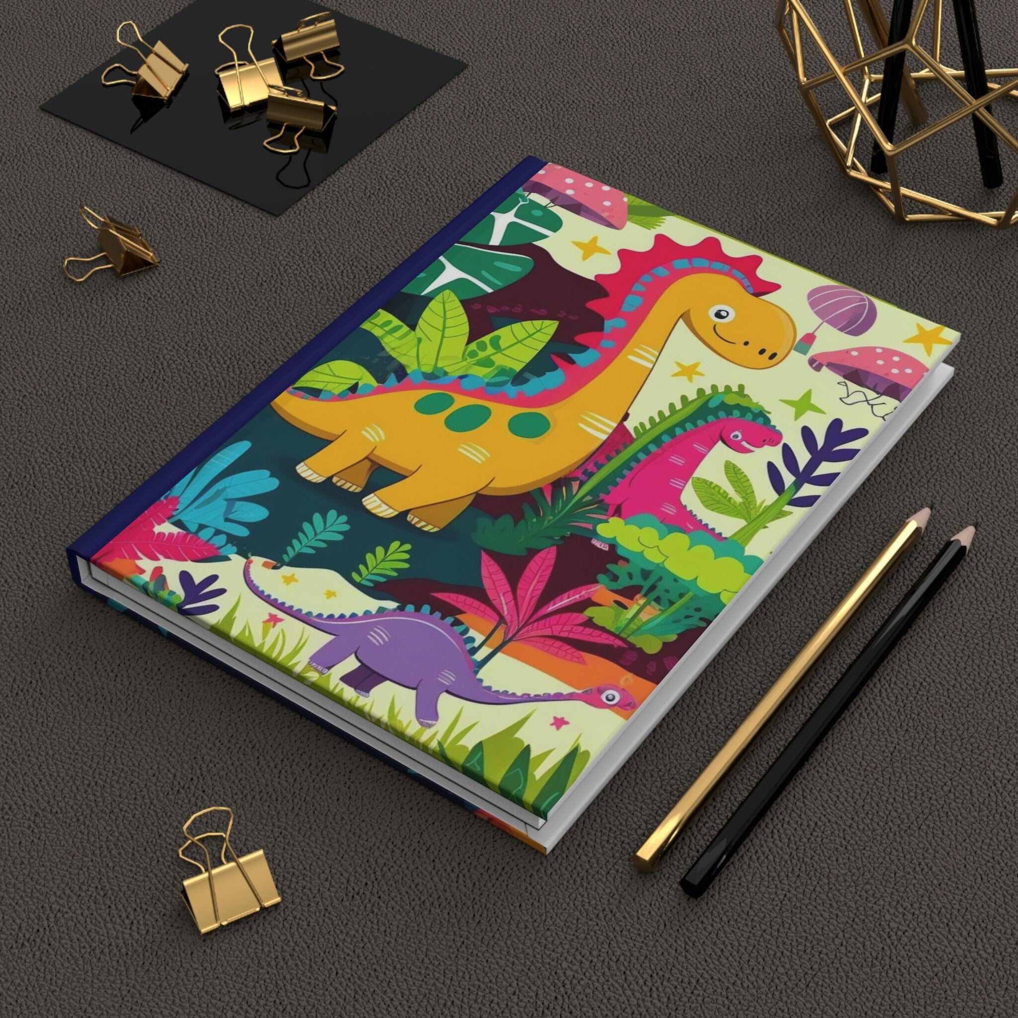 Cute Dinosaur Lined Journal - 150 page (75 sheets) Lined Hardback Journal
