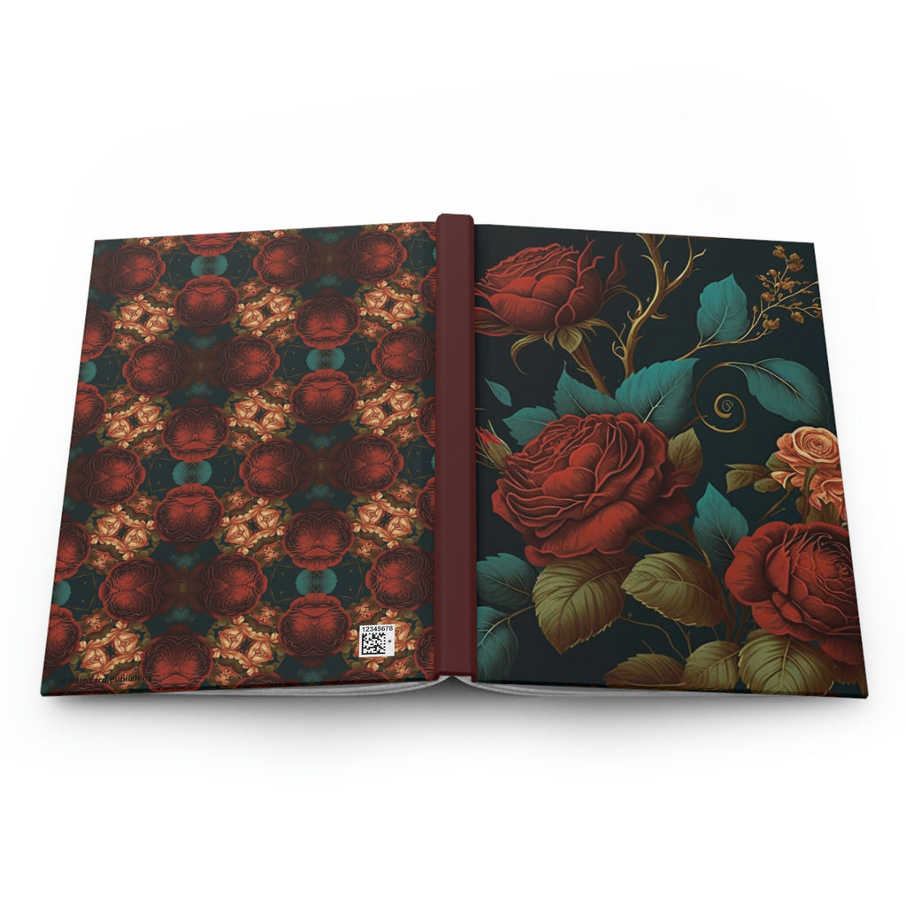 Red Roses Journal - 150 page (75 sheets) Lined Hardback Journal | Red Roses and Flowers Best Gift for Mom