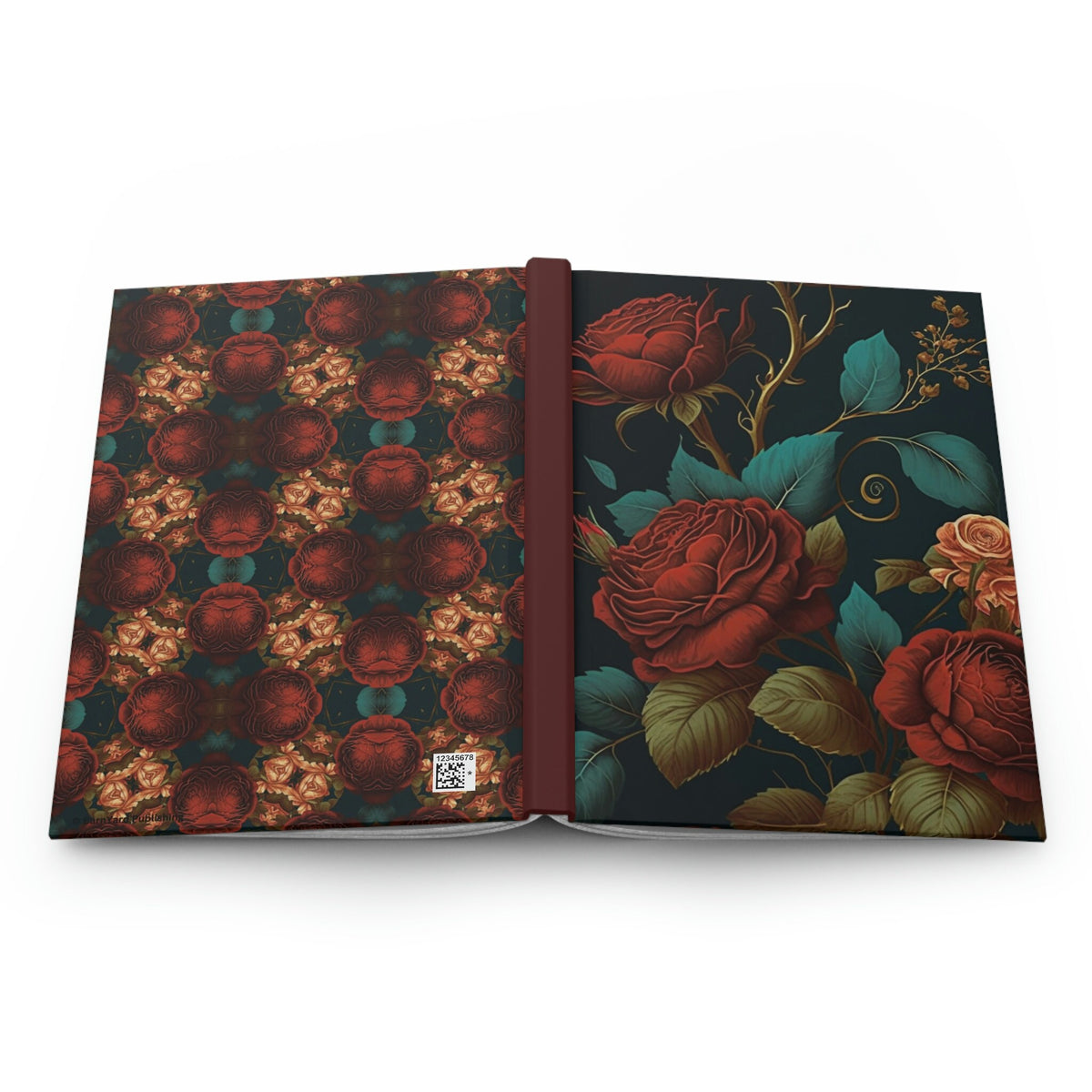 Red Roses Journal - 150 page (75 sheets) Lined Hardback Journal | Red Roses and Flowers Best Gift for Mom