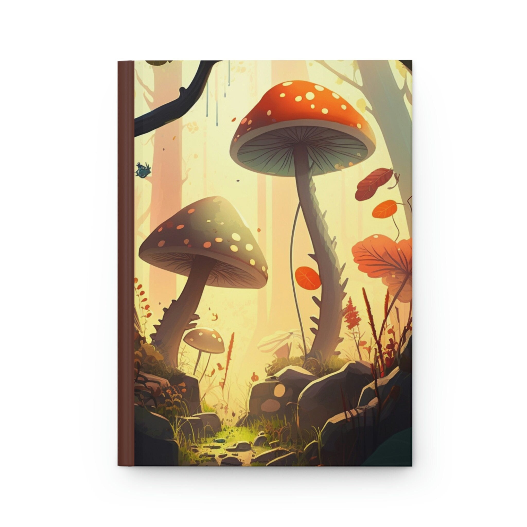 Secret Garden Mushrooms  - 150 page (75 sheets) Lined Hardback Journal  | Mushroom Fantasy Enchanted Forest Journal for Notes