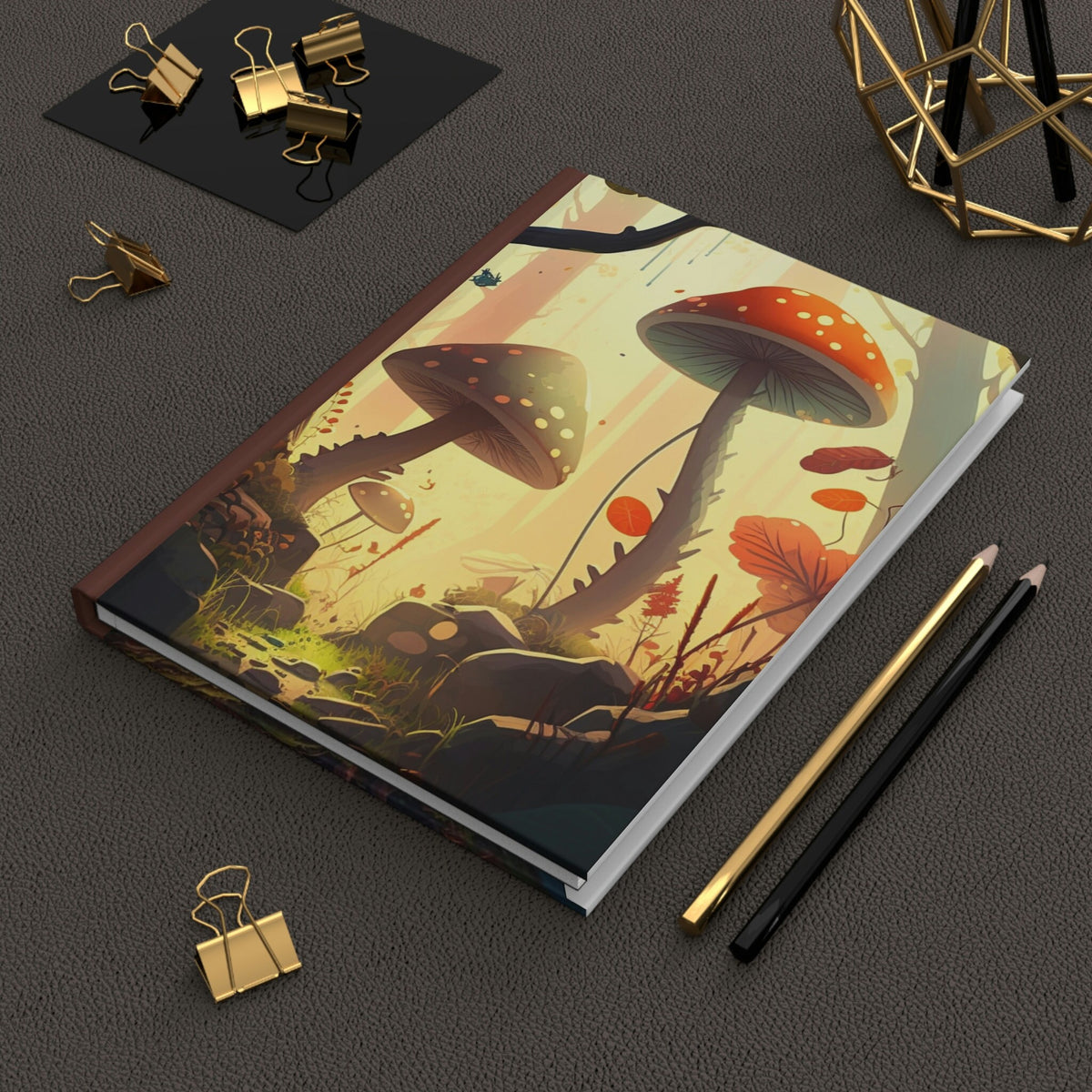 Secret Garden Mushrooms  - 150 page (75 sheets) Lined Hardback Journal  | Mushroom Fantasy Enchanted Forest Journal for Notes