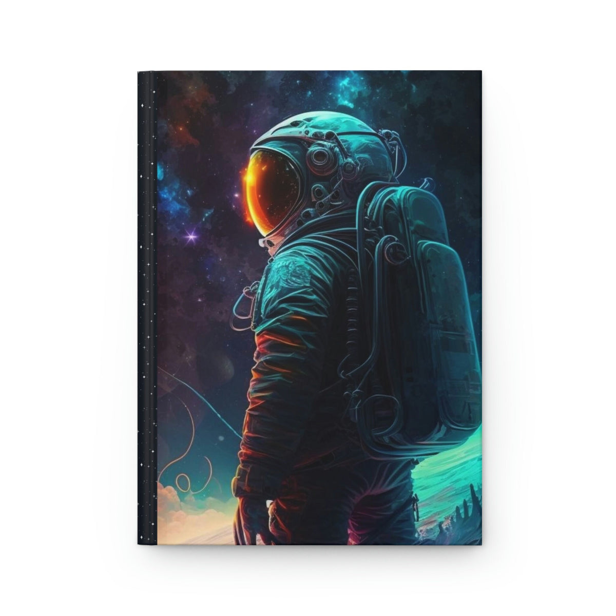 Space Traveler    - 150 page (75 sheets) Lined Hardback Journal |Astronaut in Outer Space on Mars
