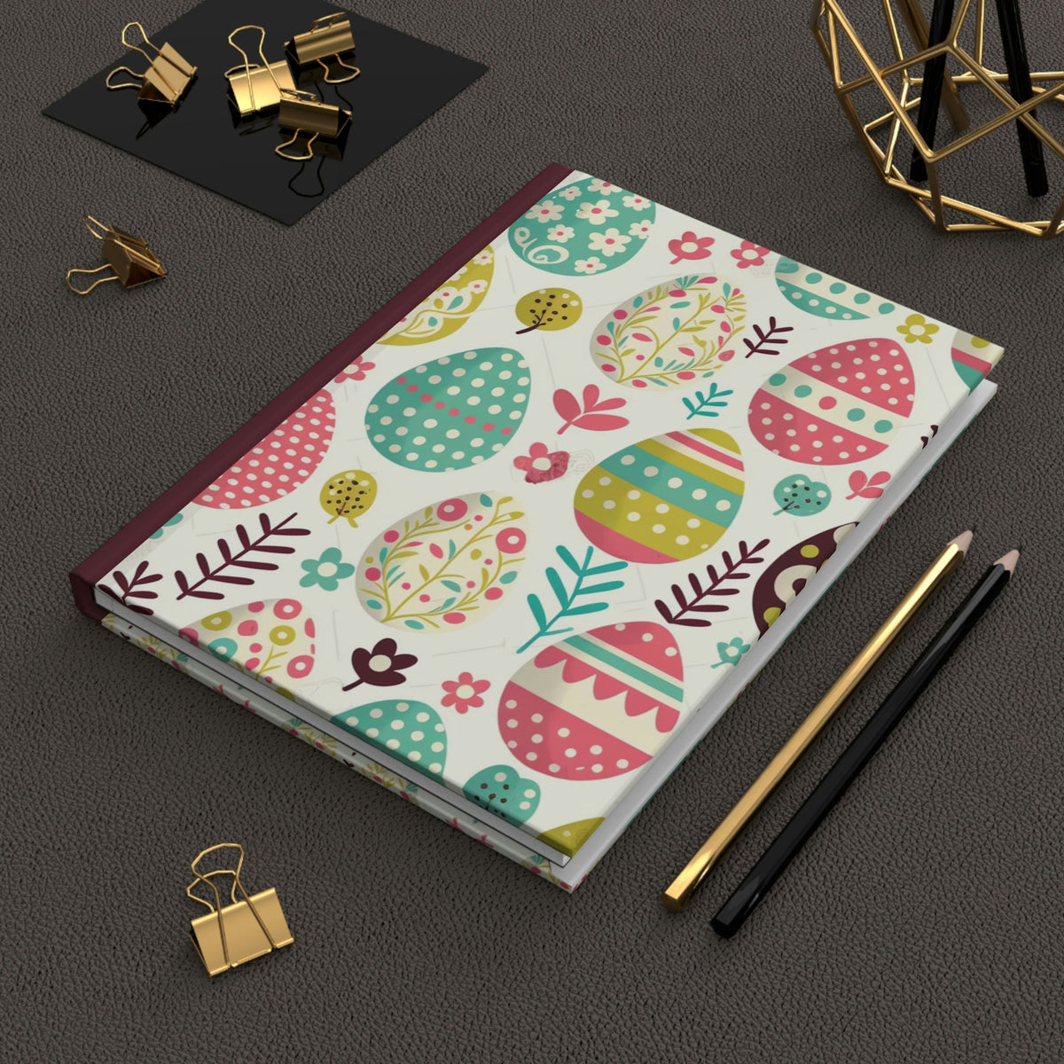 Aesthetic Easter Egg Design   - 150 page (75 sheets) Lined Hardback Journal | Easter Egg Lined Journal fpr Easter Gifts