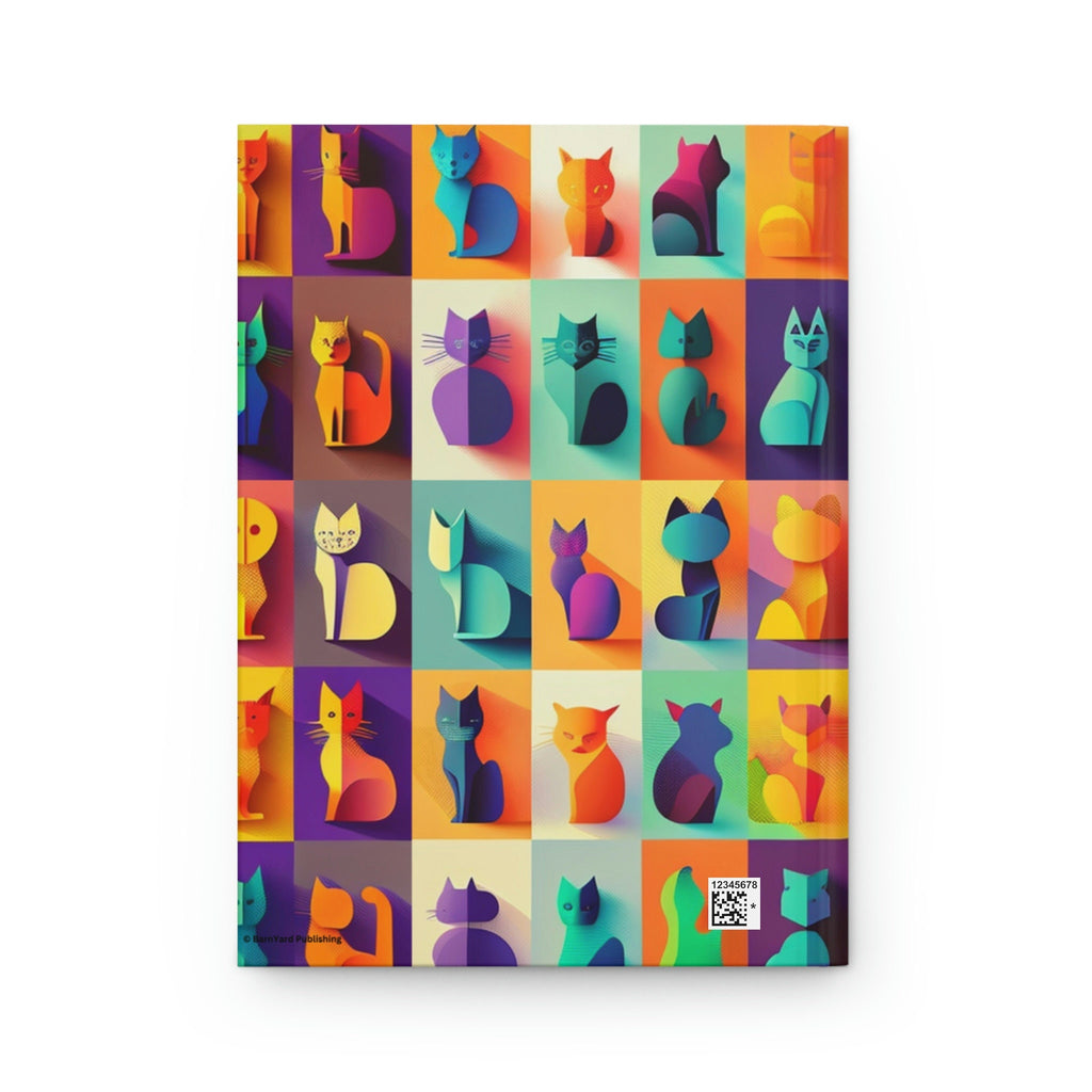 Cat Silhouettes - 150 page (75 sheets) Lined Hardback Journal | Fun Lined Cat Journal
