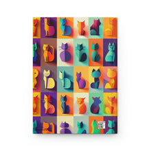 Load image into Gallery viewer, Cat Silhouettes - 150 page (75 sheets) Lined Hardback Journal | Fun Lined Cat Journal
