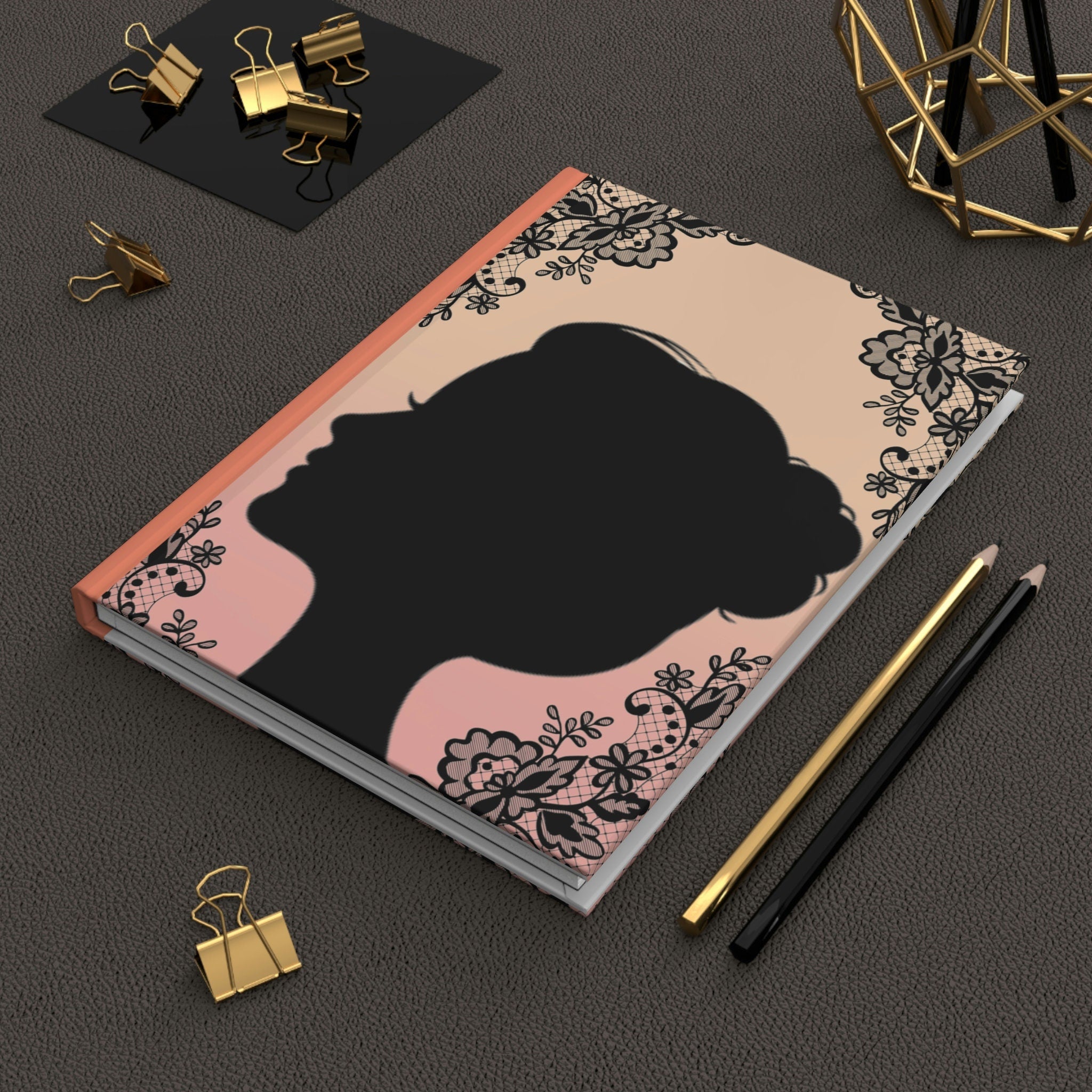 Southern Belle - 150 page (75 sheets) Lined Hardback Journal | Beautiful Woman Southern Belle Portrait