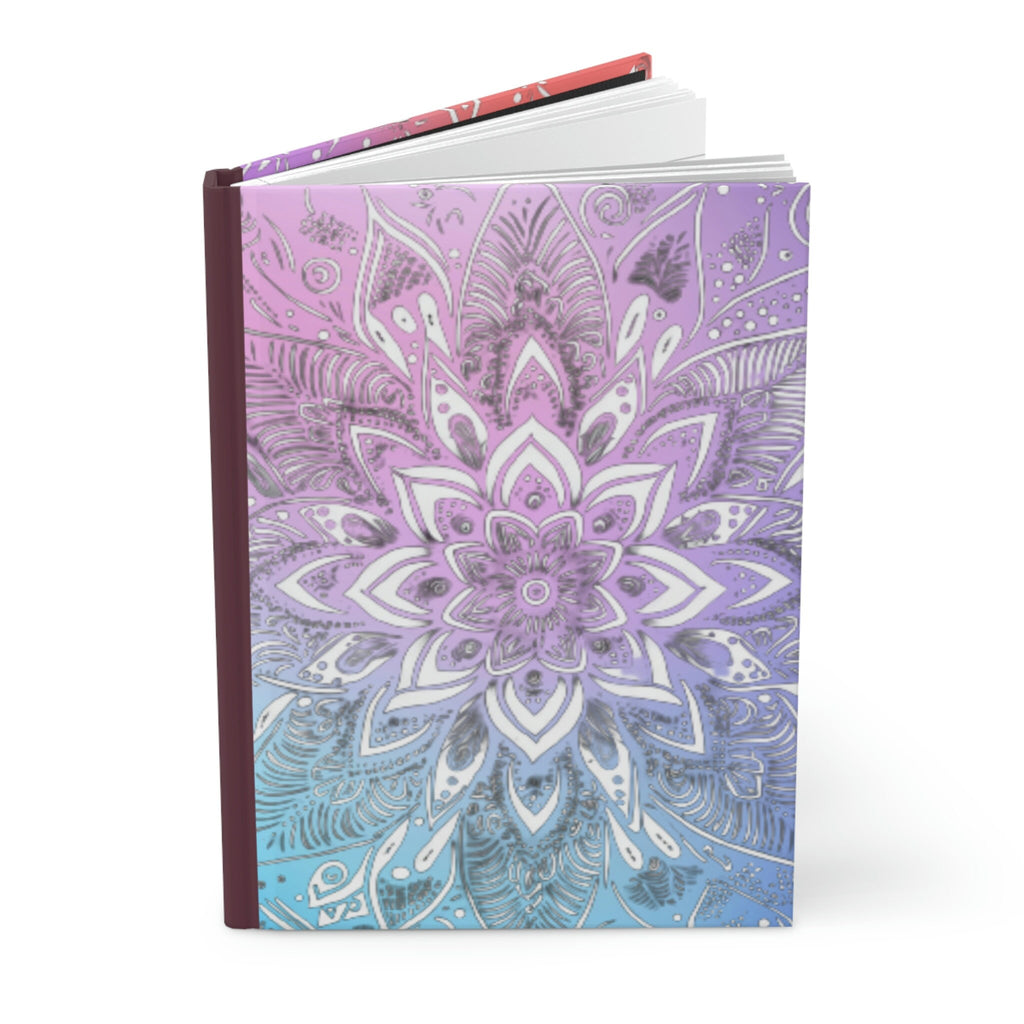 Crystal Dreams- 150 page (75 sheets) Lined Hardback Journal |Snowflake Crystal Rainbow