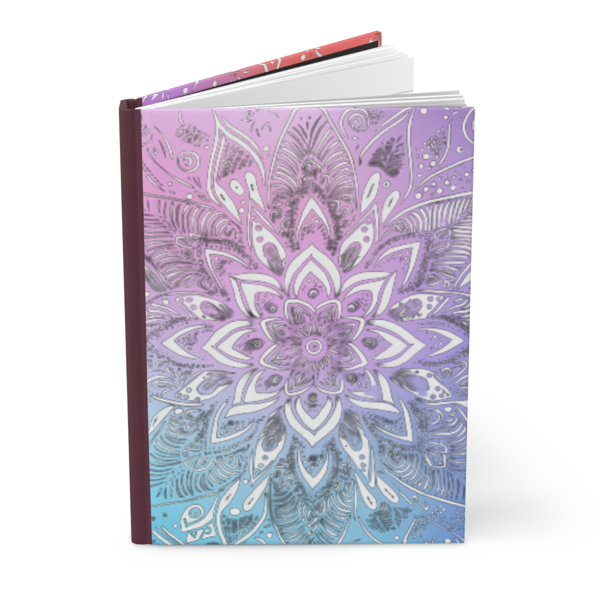 Crystal Dreams- 150 page (75 sheets) Lined Hardback Journal |Snowflake Crystal Rainbow