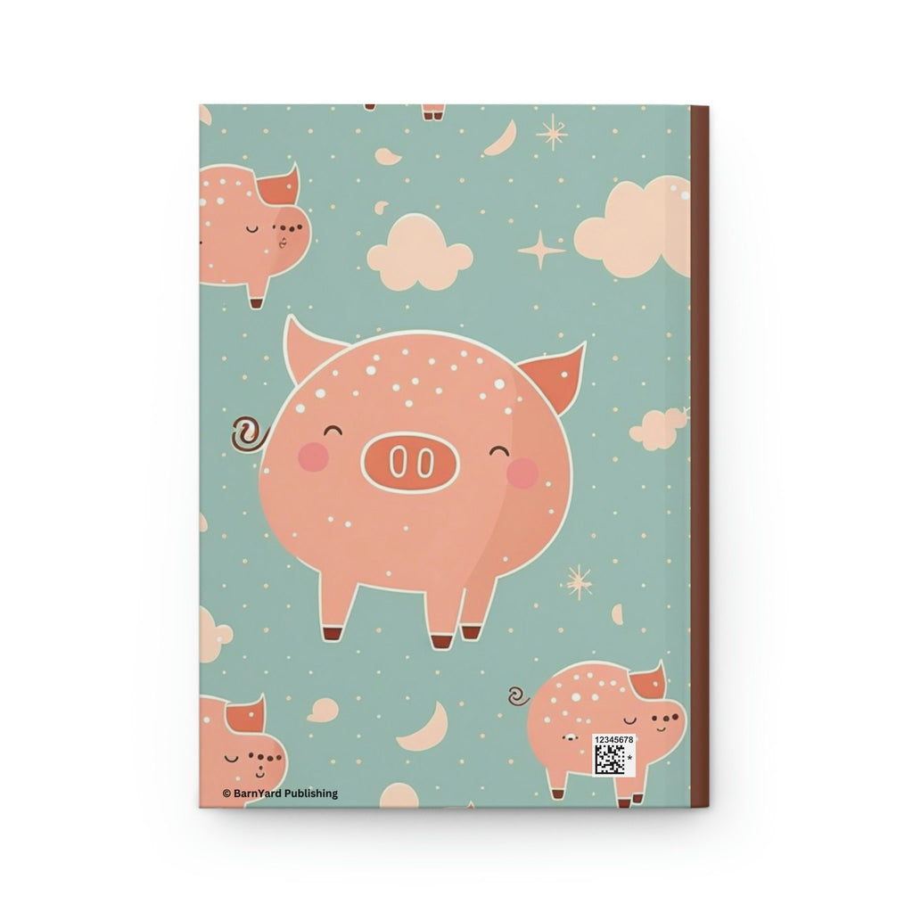 Little Pigs  - 150 page (75 sheets) Lined Hardback Journal | Cute Playful Little Pigs