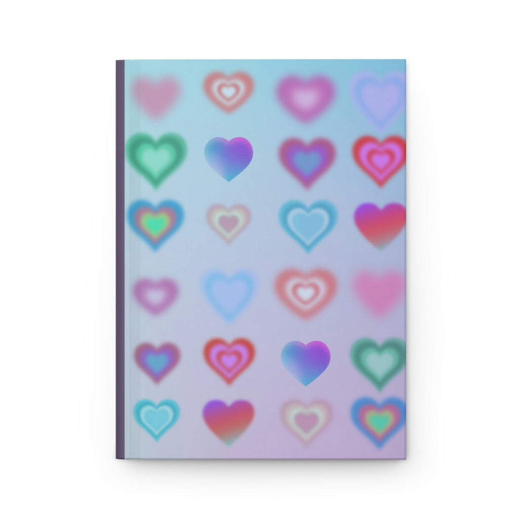 Rainbow Hearts  - 150 page (75 sheets) Lined Hardback Journal | Rainbow Hearts Journal