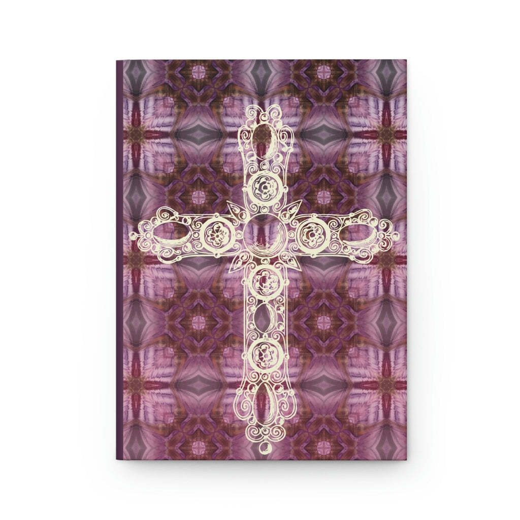 Christian Cross Mosaic Tiles - 150 page (75 sheets) Lined Hardback Journal |